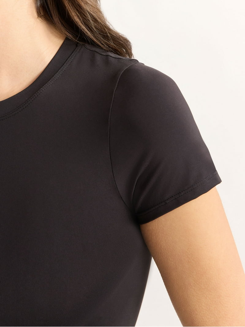 Joyspun Women's Seamless Shapewear T-Shirt, Soft Nylon Blend, Full
