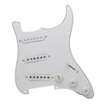 thumbnail image 4 of Guitar Pickguard, Five Way Switch, Professional Vintage Metal Pickup Bridge Set, SSS white, 4 of 9
