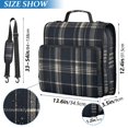 thumbnail image 3 of Haosy 3 Ring Zipper Binder with Shoulder Strap Waterproof Trapper Keeper 2 Inch D-Ring 500 Sheets Capacity, Dark Navy Blue Plaid, 3 of 8