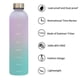 thumbnail image 3 of Botella de agua de 1l con marcador de tiempo, vasos de plástico esmerilado, reutilizables, motivacionales, para deportes de Fitness al aire libre, a prueba de fugas, sin BPA, 3 of 4