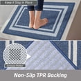 thumbnail image 4 of JAATOP Non-Slip Kitchen Mats, Absorbent Floor Mat Set of 2, Washable Floor Mat for Kitchen, 20"x 32" + 20"x 48", Navy, 4 of 8