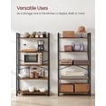 thumbnail image 3 of 5-Tier Storage Rack Bookshelf Bookcase for Living Room Office Rustic Brown and Black, 3 of 9