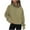Khaki, variant on Half Zip Sweatshirts for Women V Neck Long Sleeve Fleece Hoodies Solid Color Pullover Fall 2025 Winter Blouse Tops,Black,XL