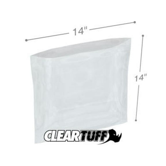 International Plastics PB11414 14 x 14 in. Clear Poly Bags, 0.00125 Gauge - Case of 1000