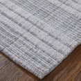 thumbnail image 2 of Feizy Highview Modern Stripes, Gray/Ivory, 1'6" x 1'6" Swatch Easy Care Handmade Stain Resistant Casual Solid Floor Rug for Living room Bedroom, 2 of 8