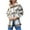 Beige, variant on Lovskoo Women's Plaid Shacket Jacket Flannel Long Sleeve Button Down Shirts Coats with Side Pockets Beige