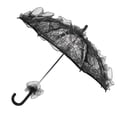 thumbnail image 3 of Lace Umbrella, Foldable Lace Fabric Parasol 22.2x22.2in Lace Parasol  For Concerts For Party Decorations For Weddings Black,Pink,,Green,Red,Rose Red, 3 of 8