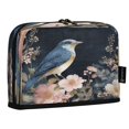 thumbnail image 2 of Standing Pencil Case with Base Large Capacity Stationery Pouch Pen Bag with Zipper for Women Men Watercolor Vintage Blue Bird, 2 of 7