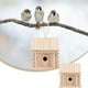 thumbnail image 2 of Casa de madera de madera Cuerva de pájaros de madera con cordón azul de pájaros azules de pájaros nido de pájaros refugio para pájaros para balcón jar, 2 of 8