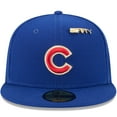 thumbnail image 2 of Men's New Era  Royal Chicago Cubs 2025 59FIFTY Day 59FIFTY Fitted Hat with Pins, 2 of 5
