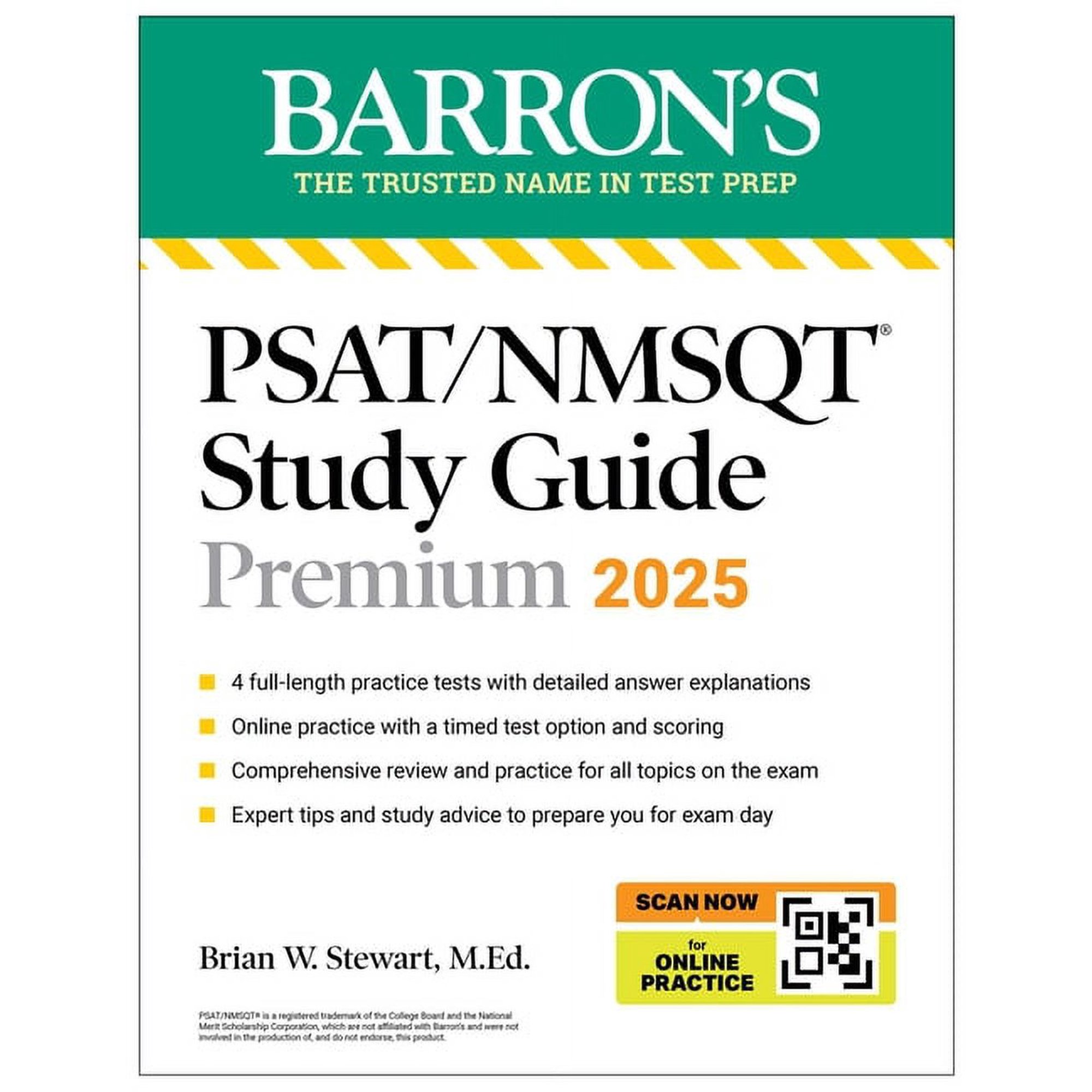 Barron's Test Prep: PSAT/NMSQT Premium Study Guide: 2025: 2 Practice Tests + Comprehensive Review + 200 Online Drills (Paperback)