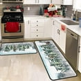 thumbnail image 5 of Green Christmas Kitchen Mats Set of 2, Xmas Decor Non Slip Backing Deer Snowman Rugs Winter Kitchen Rug Christmas Decorations for Home Seasonal Low-Profile Kitchen Floor Mat 17"X47"+17"X30", 5 of 6