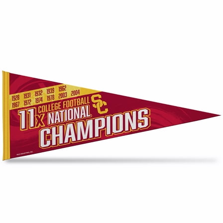 Southern California 11 Time College Football Champs Soft Felt Carded Pennant (12X30)