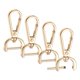 thumbnail image 1 of Ganchos de clip giratorio Uxcell [4 piezas] - Ganchos de clip para llaveros utilizados para hacer llaveros - [Dorado claro - 1.91 IN] Hardware de clip en D para cordones, 1 of 6