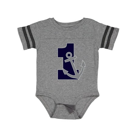 

Inktastic First Birthday Nautical Anchor 1 Year Old Gift Baby Boy or Baby Girl Bodysuit