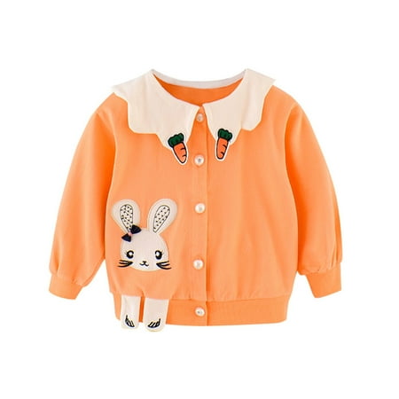 

Dadaria Baby Boys Girls Clothes Newborn Winter Outfits 6M-3T Toddler Kids Cartoon Rabbit Carrot Coat Tops Clothes Orange 100/L Toddler
