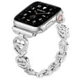 thumbnail image 6 of LEIXIUER Women Diamonds Metal Stainless Steel Wristbands Compatible with Apple Watch Band 41mm 40mm 38mm 49mm 45mm 44mm 42mm Bling Stylish Slim Strap for iWatch Series 9 8 7 6 5 4 3 2 1 SE Ultra, 6 of 10