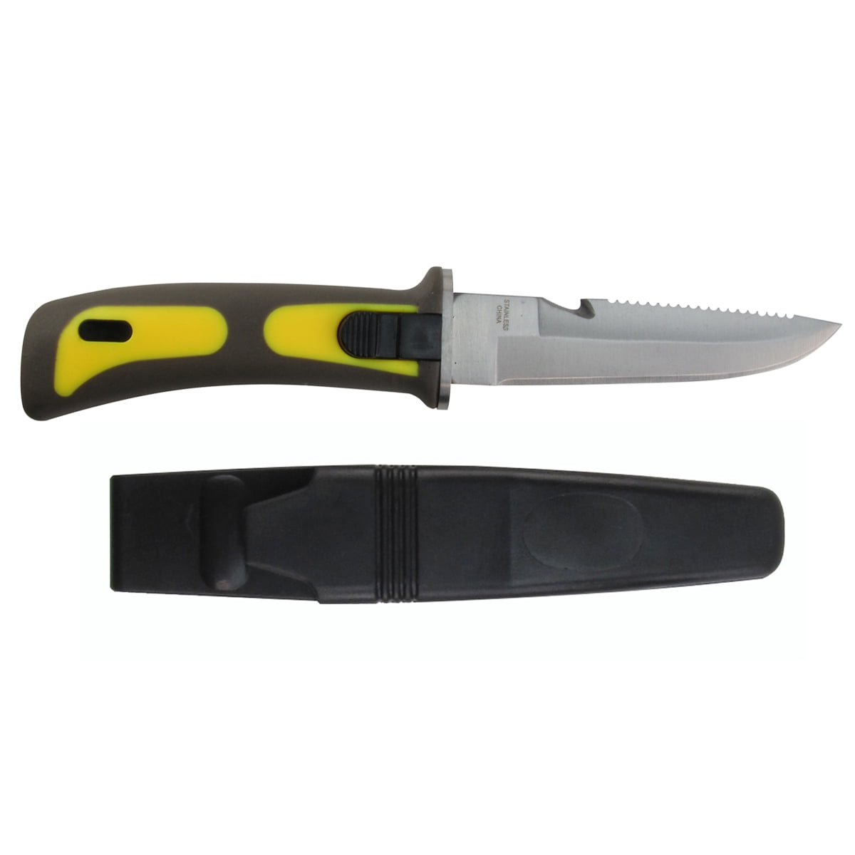 9" Yellow Dive Knife w/Line Cutter SCUBA Equipment/Snorkeling Gear Diving Knives