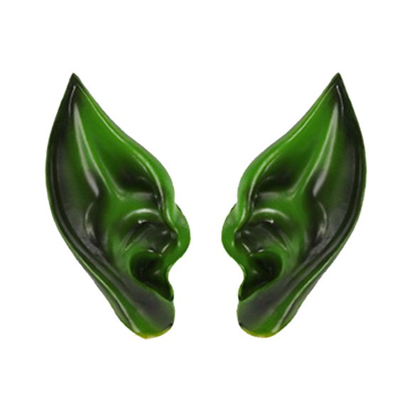 Orejas de elfo de látex, orejas de elfo, accesorios para mascarada, carnaval, cosplay, Halloween en vivo Verde