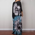 thumbnail image 4 of Heisall Cache-Maillots Grande Taille Caftans Sortie de Plage Maxi Robe de Plage Col en V Manches Chauve-Souris Robes Caftan pour Femmes, 4 of 7