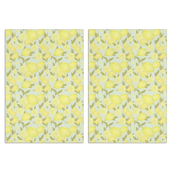 Set of 2 Lemon Kitchen Towels, 18x26 Inch Fruit Dish Towels, Soft Absorbent Tea Towels for Kitchen Drying and Farmhouse Decor