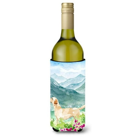 

Mountian Flowers Yellow Labrador Wine Bottle Beverage Insulator Hugger