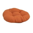 thumbnail image 3 of 18-inch Round Solid Twill Tufted Footstool Cushion - Royal Blue, 3 of 5