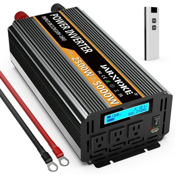 FLAMEZUM Power Inverter 2500Watt Remote Controller LED  Car RV Truck Boat Travel Camping