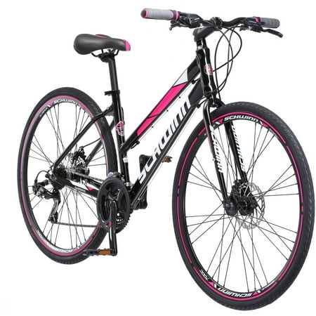 - 700c Schwinn Kempo Women's Hybrid Bike, Black