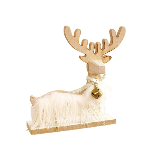 Un pequeño festival para niños Figurita de reno de madera con un estilo novedoso e interesante