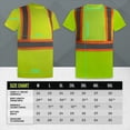 thumbnail image 7 of North 15 High-Visibility 4" Contrast Reflective Safety Short Sleeve Blk-Yell T-Shirt with Moisture Wicking Mesh-6895-2XL, 7 of 7