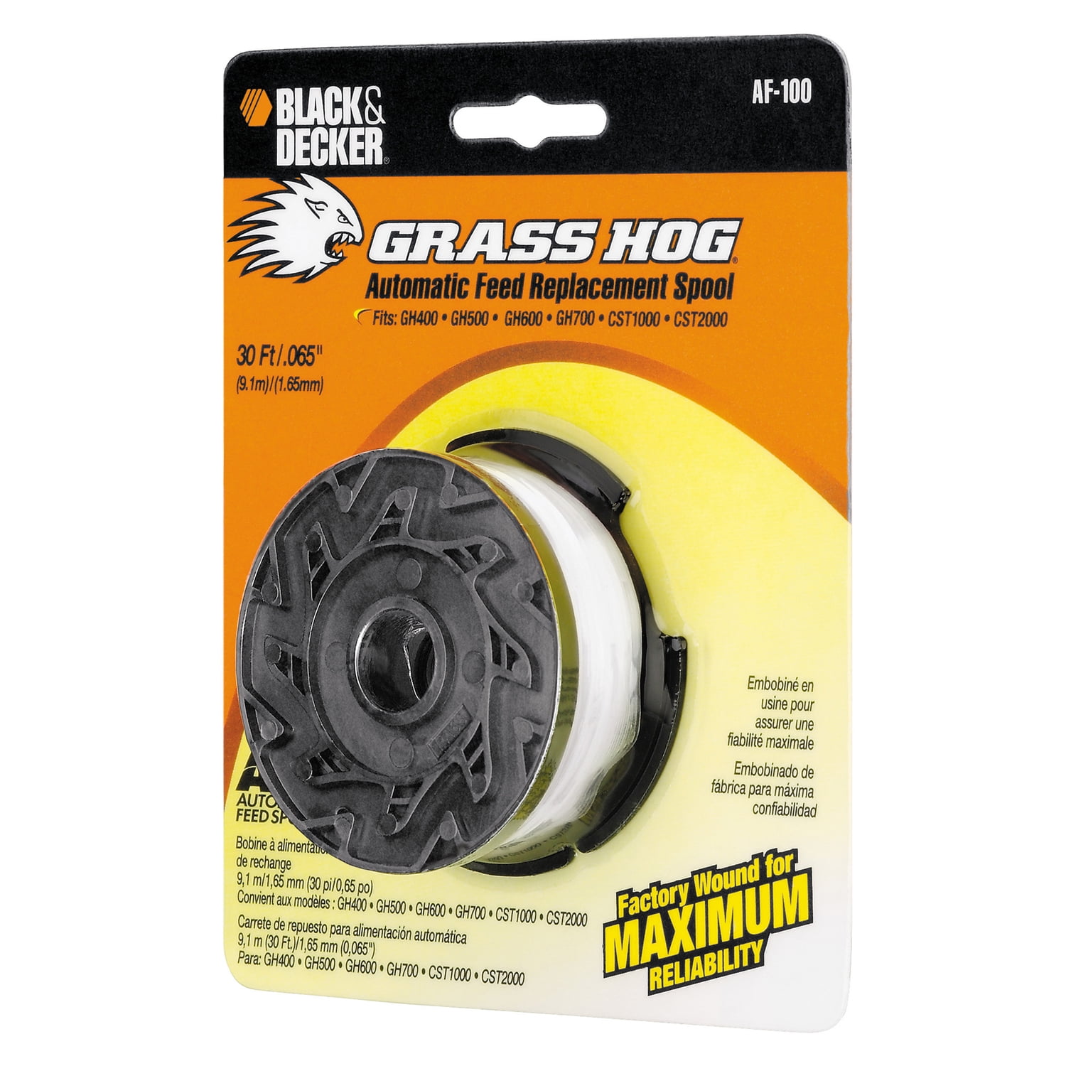 BLACK+DECKER AFS String Trimmer Replacement Spool, 0.065-In., 30 Ft. (1 Pack)
