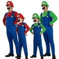 thumbnail image 4 of Super Brothers Costume Family Matching Adult & Kids Cosplay Costume Mario Brothers Halloween Cosplay Costume, 4 of 7
