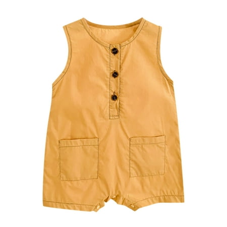 

Baby Boys Bodysuits Baby Boys Girls Sleeveless Solid Romper Bodysuit Outfit Clothes