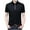 Black, variant on Men's Zip-Up Polo Shirt Short Sleeve Moisture Wicking Outdoor Golf Shirt Collar Sports Tennis Polo Shirt