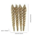 thumbnail image 3 of 4PC Glitter Icicle Ornament 8 Inch Long for Christmas Tree Decoration and Holiday Xmas Party Hanging(Gold), 3 of 6