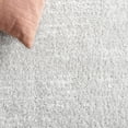 thumbnail image 6 of SAFAVIEH Jasmine Sashka Solid Polyester Shag Area Rug, Light Grey/Ivory, 4' x 6', 6 of 7