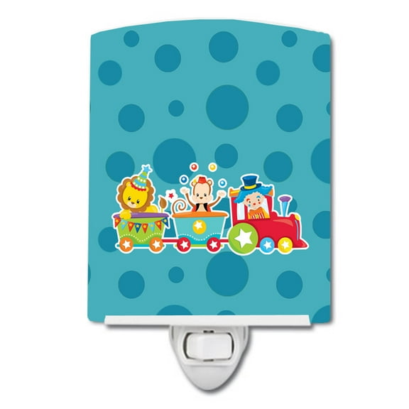 Caroline's Treasures BB8712CNL Circus Train Ceramic Night Light, 6x4x3", multicolor