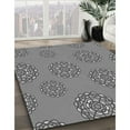 thumbnail image 2 of Ahgly Company Indoor Round Patterned Carbon Gray Area Rugs, 3' Round, 2 of 6