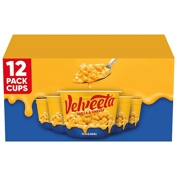 Velveeta Shells and Cheese Original Microwavable Sauce Cups, 2.39 oz., 12 ct.