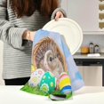 thumbnail image 3 of Unique Eggs Grass Kitchen Tea Towels Set of 6 Absorbent Hand Dish Towels, Rabbit Basket Dishcloths Lint-Free 18x28 Inch Fast Drying for Cooking Baking Home Clean, 3 of 7