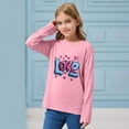thumbnail image 6 of Auroural Shirts for Girls Size 8 Long Sleeve CUHK Printed Round Neck Top For Spring And Summer Casual Pullover Boys And Girls Long Sleeved Base Shirt Pink, 6 of 6