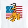 thumbnail image 3 of Disney - Americana - Pluto Usa Flag - Women's Short Sleeve Graphic T-Shirt, 3 of 5