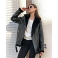 thumbnail image 4 of Vintage Zipper Casual Jacket Outerwear (M, FriarBrown), 4 of 7
