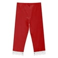 thumbnail image 5 of Gubotare Girls Leggings Capri Girls Athletic Capri Leggings, Kids Yoga Pants with Pockets, Teen Girls Stretch Dance Running Workout Pants (Red,Size 12-13 Years), 5 of 8