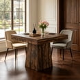 thumbnail image 6 of Fnova 31.5" Square Farmhouse Dining Table, Wood Coffee Table for 4 People, Modern Kitchen Table for Dining Room, Dark Brown (Chairs Not Included), 6 of 17