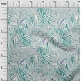 thumbnail image 2 of oneOone Velvet Teal Green Fabric Leaves Fabric For Sewing Printed Craft Fabric By The Yard 58 Inch Wide, 2 of 5