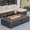 Black, variant on VENTOPYR 56-inch x 28-inch Outdoor Propane Fire Pit Coffee Table w Concrete Rectangle Base Fits 20lb Tank Outside(Gray)