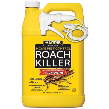 HARRIS Roach Killer  Liquid Spray with Odorless and Non-Staining 12-Month Extended Residual Kill Formula Gallon