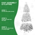 thumbnail image 3 of Christmas Trees 4ft White Christmas Tree with Memory Wire, 328 Tips Hinged Artificial PVC Tree, Easy Assembly Holiday Xmas Tree for Indoor Decor (Ornaments Not Included),Artificial Christmas Trees, 3 of 8